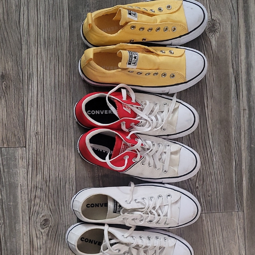 Converse Sneakers Trio - Yellow, Red, White